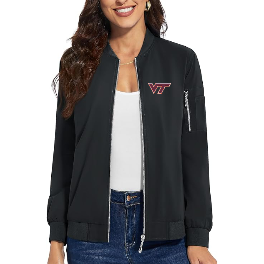Women's Virginia Tech Hokies Premium Bomber Jacket Outerwear